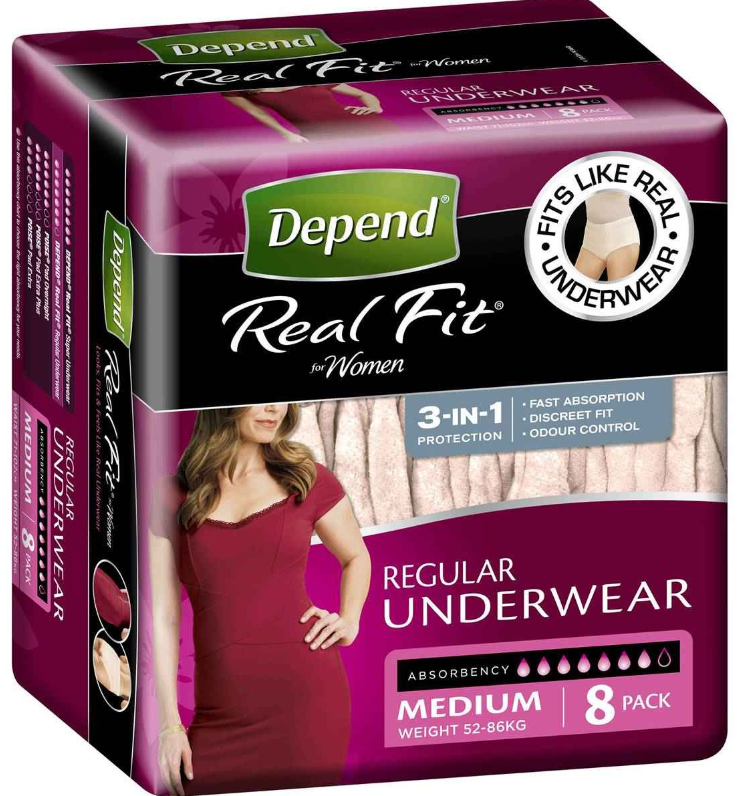 Depend Real Fit Underwear 8 Pack